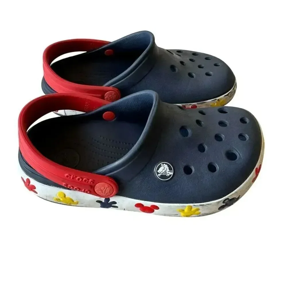 Crocs Unisex-Child Disney Mickey and Minnie Mouse Clogs, Light Up Shoes SZ 1